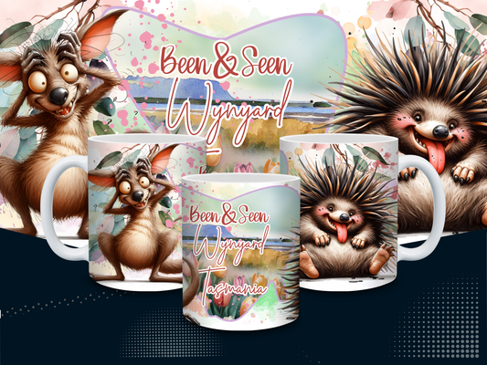 Cute Wallaby & Echidna Mug – 11oz