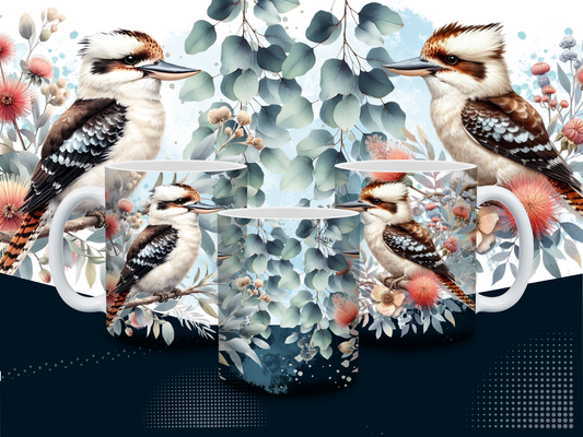 Beautiful Kookaburras & Native Plants Mug – 11oz