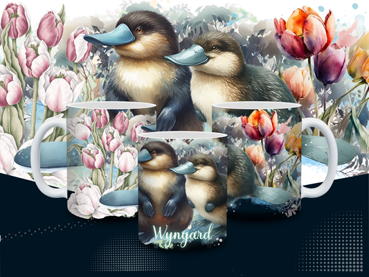 Penguins & Tulips Mug – Wynyard, Tasmania – 11oz