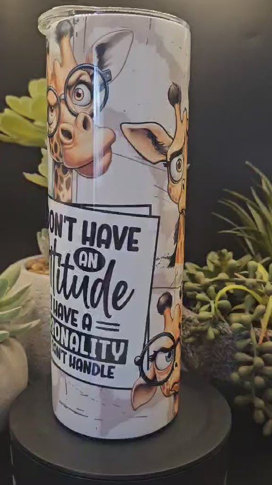 Toon Attitude Giraffe 20oz Drink Tumblers