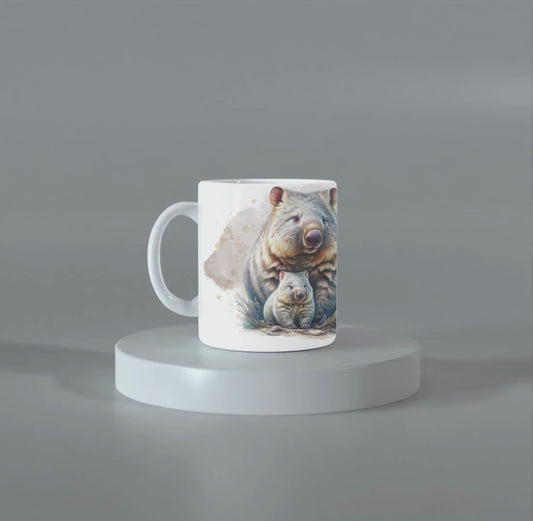 Beautiful Wombat & Baby Mug – 11oz