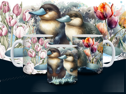 Penguins & Tulips Mug – Wynyard, Tasmania – 11oz