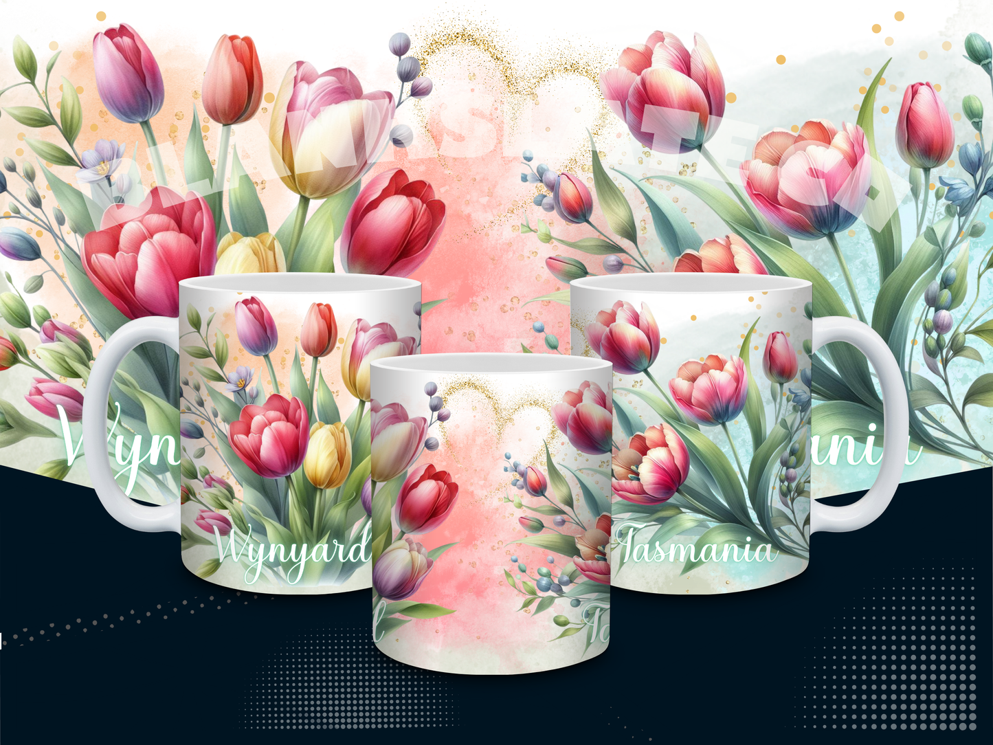 Tulips Mug – Wynyard, Tasmania – 11oz