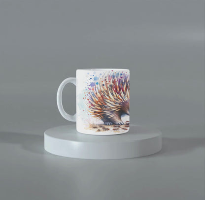 Watercolour Echidna & Protea Mug – 11oz